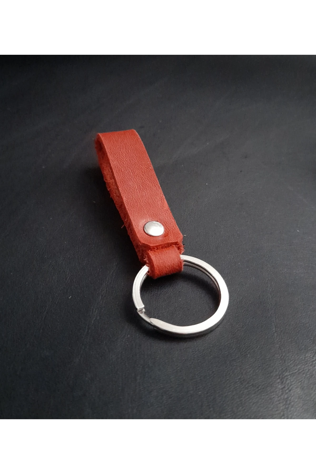 HAKİKİ DERİ ANAHTARLIK KOYU KIRMIZI