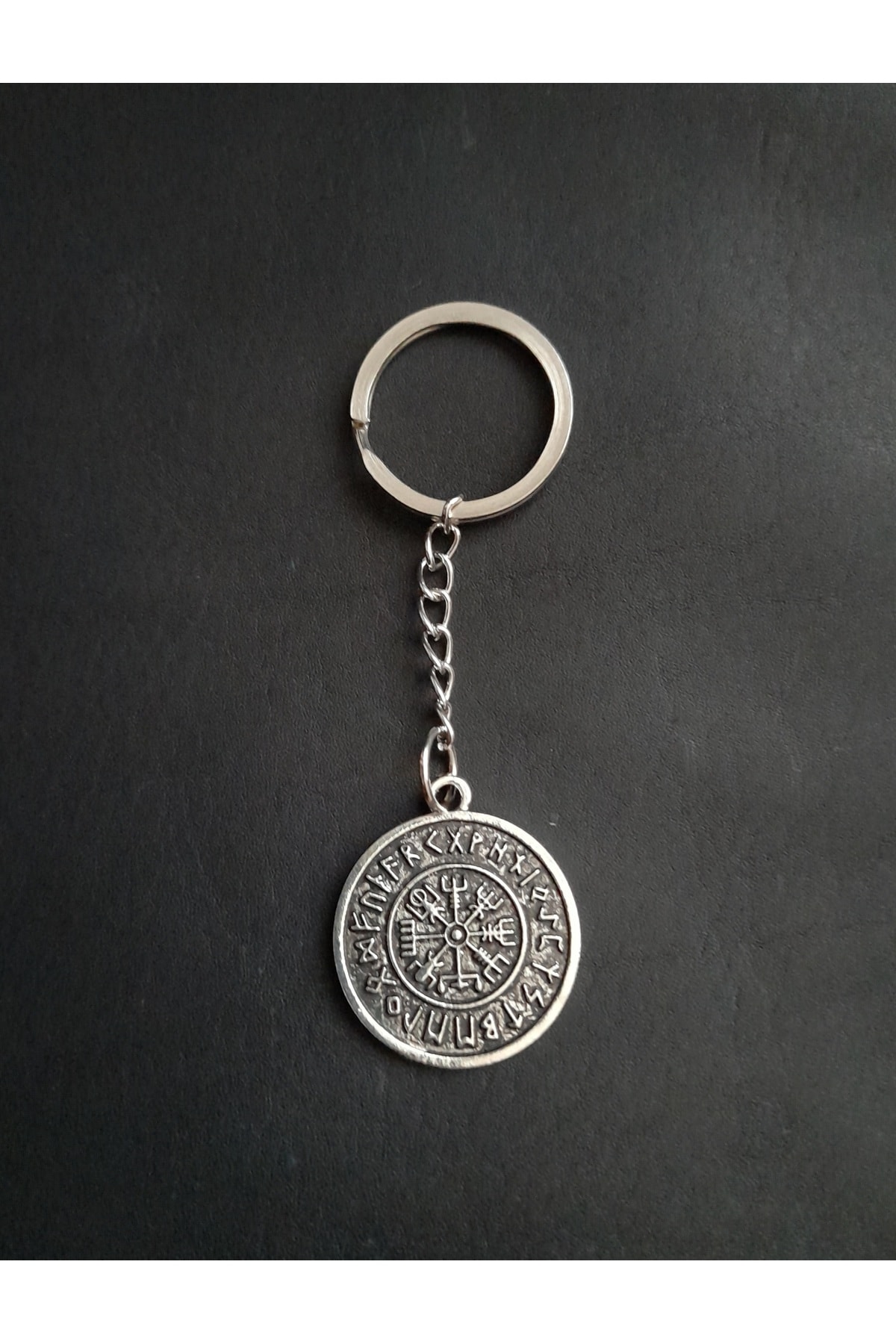 Viking Pusula Figürlü Metal Anahtarlık