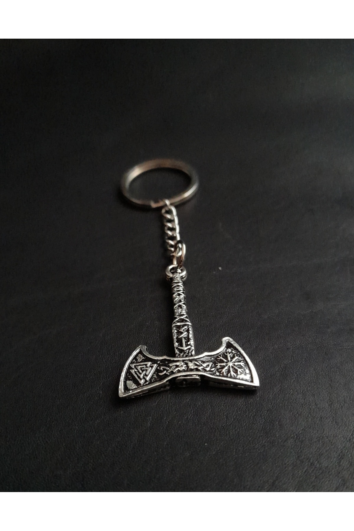 VİKİNG VALKNUT BALTA FİGÜRLÜ METAL ANAHTARLIK