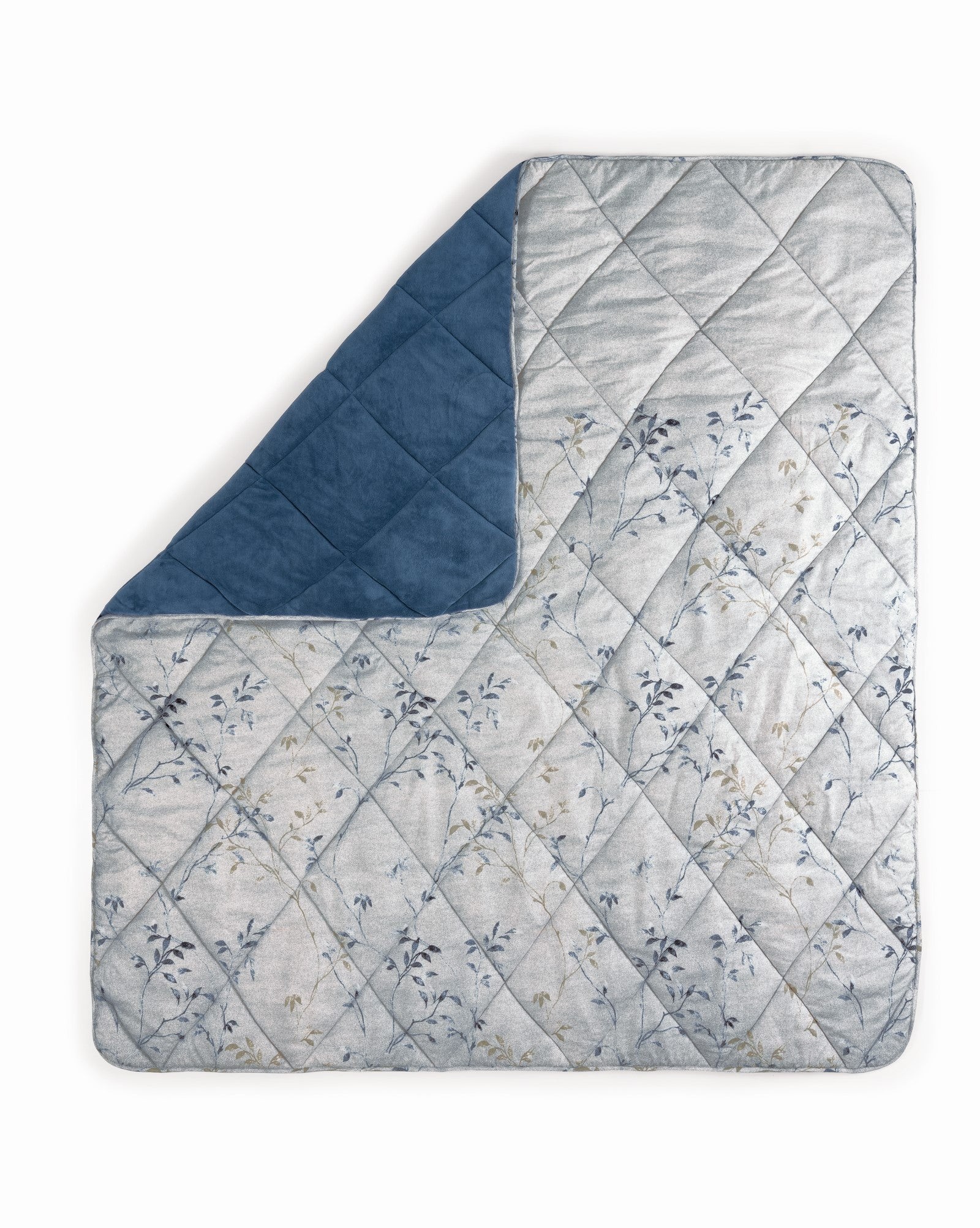 CottonBox Velvet Çift Kişilik Yorgan Nitsa Denim 195x215 cm