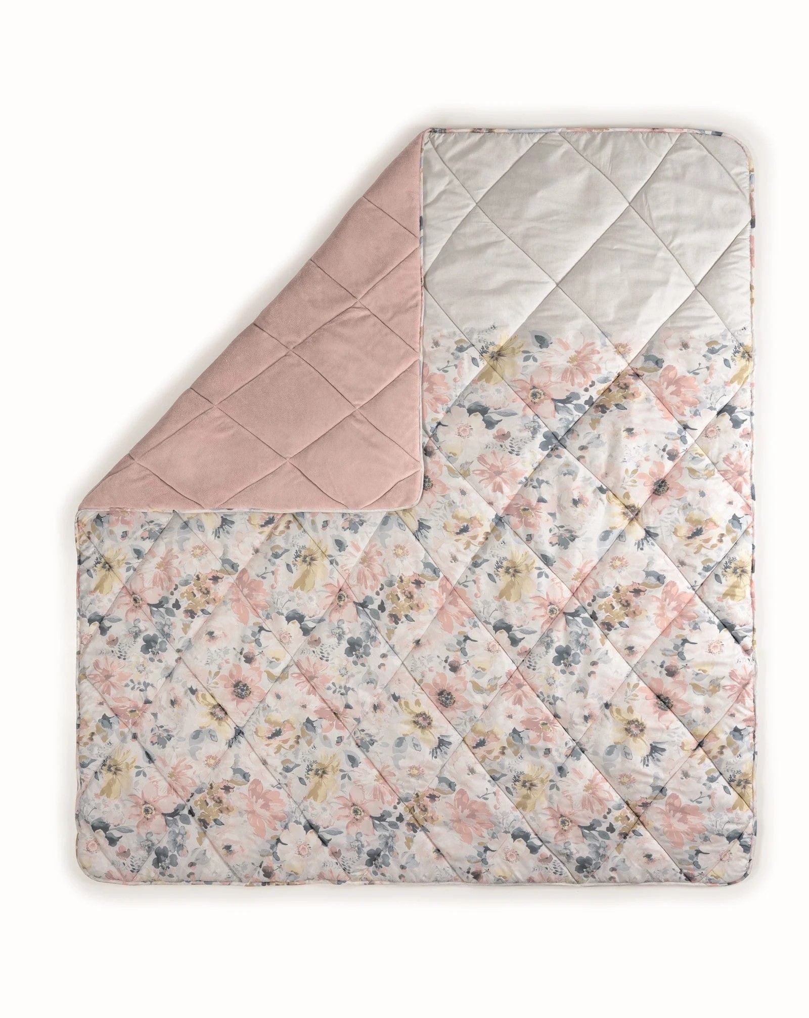 CottonBox Velvet Çift Kişilik Yorgan Dalya Pudra 195x215 cm