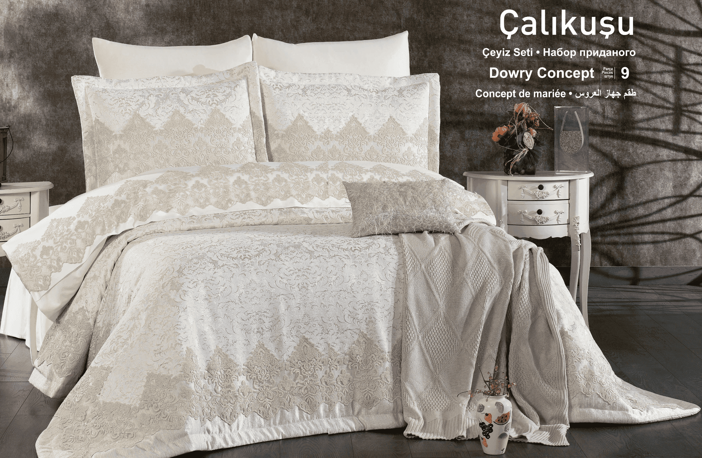 Güzide - Çalıkuşu Classic Çeyiz Seti 9 Parça main variant image