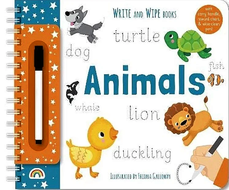 Write and Wipe Books Animals