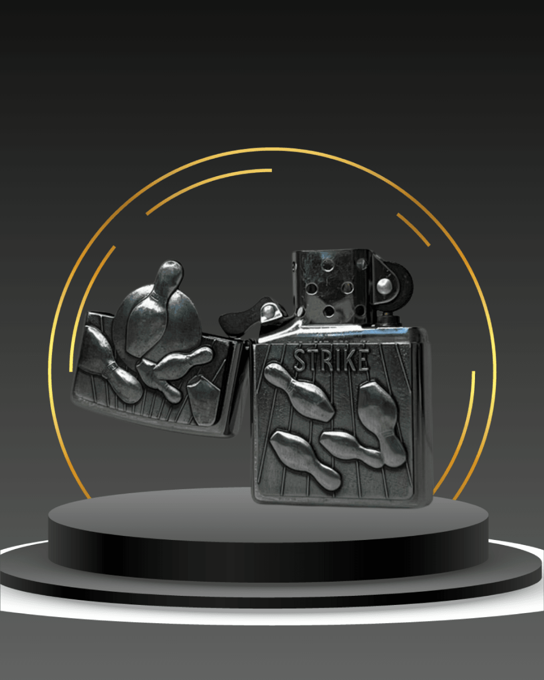 Broken Heart Skeletons 3D Kabartma Zippo Çakmak