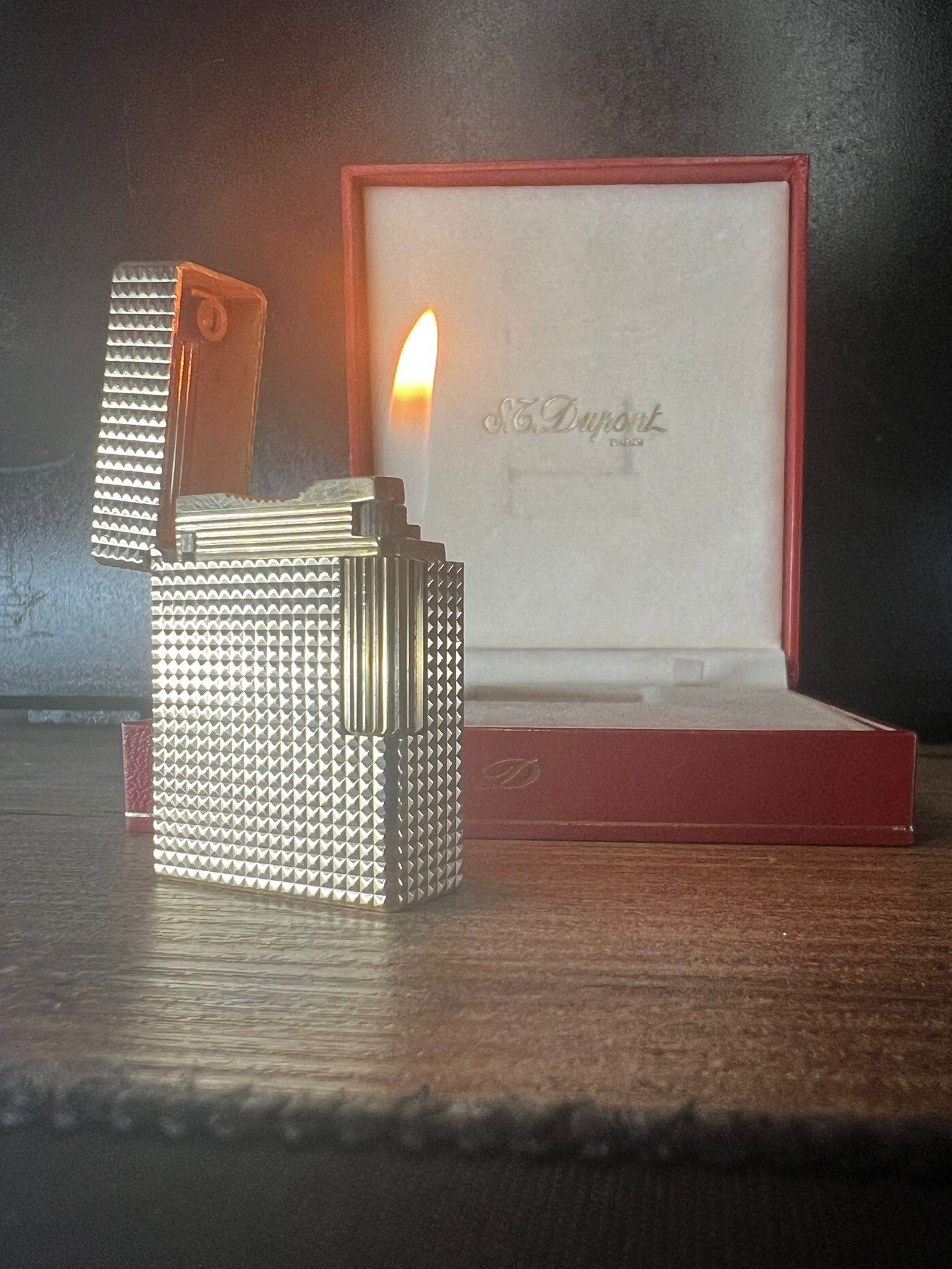 S.T. Dupont Ligne 1 – Diamond Head Finish Palladium – 1995 Dupont Çakmak image