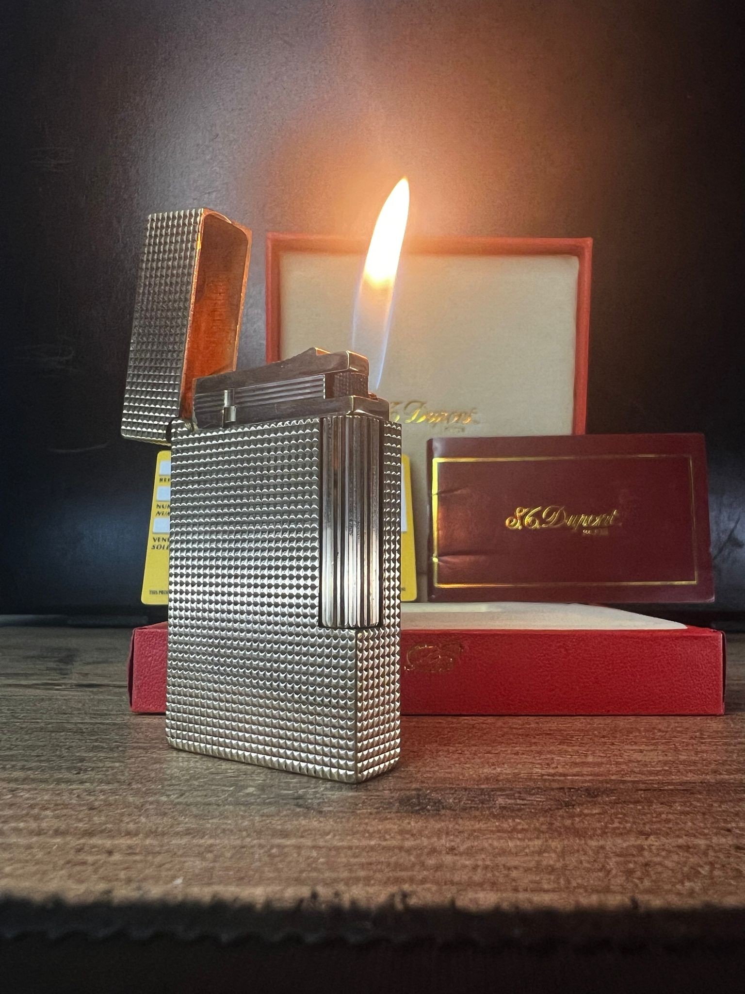 S.T. Dupont Ligne 2 – Diamond Head Platinum Finish – 1998 Dupont Çakmak image