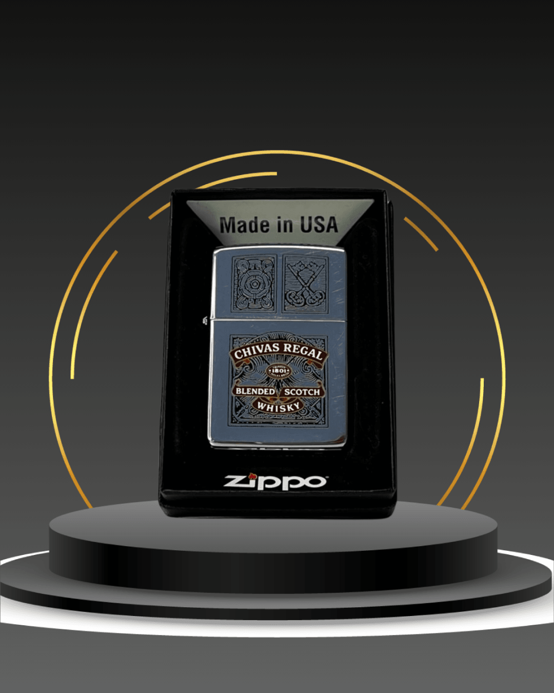 Chivas Regal Blended Scotch Whisky Zippo  K VII  K VII Zippo Çakmak