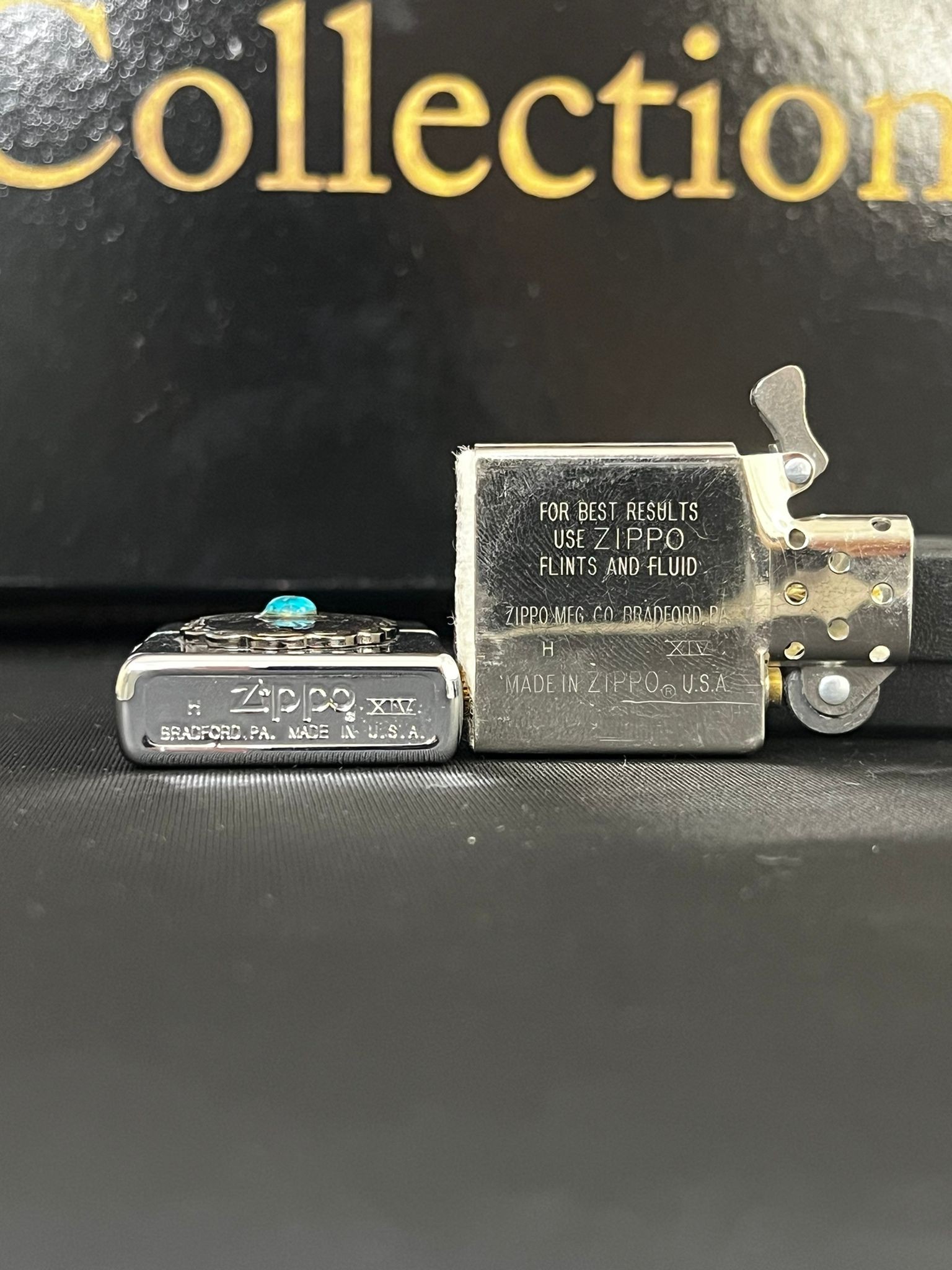 Western Esintisi – 2014 XIV Kodlu Turkuaz Taşlı Zippo Çakmak