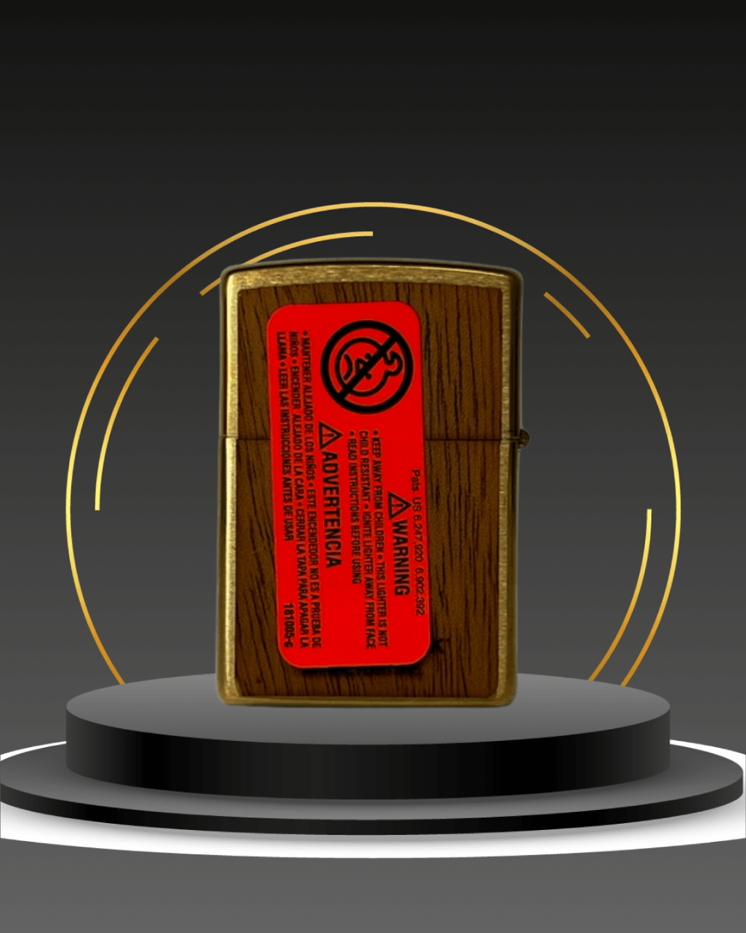 Zippo WOODCHUCK® x Zippo – Gerçek Ahşap & Altın Kaplama Zippo Çakmak