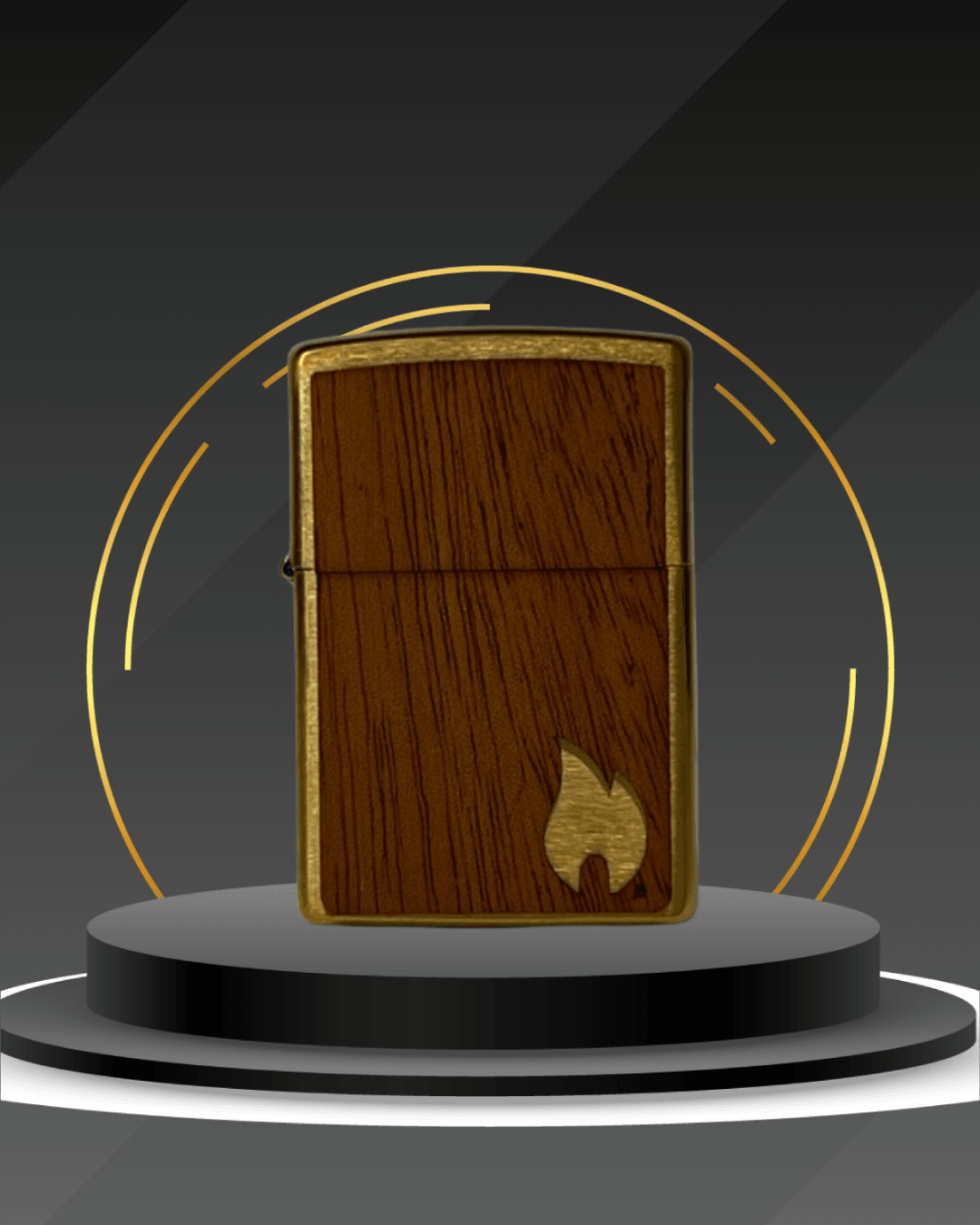 Zippo WOODCHUCK® x Zippo – Gerçek Ahşap & Altın Kaplama Zippo Çakmak