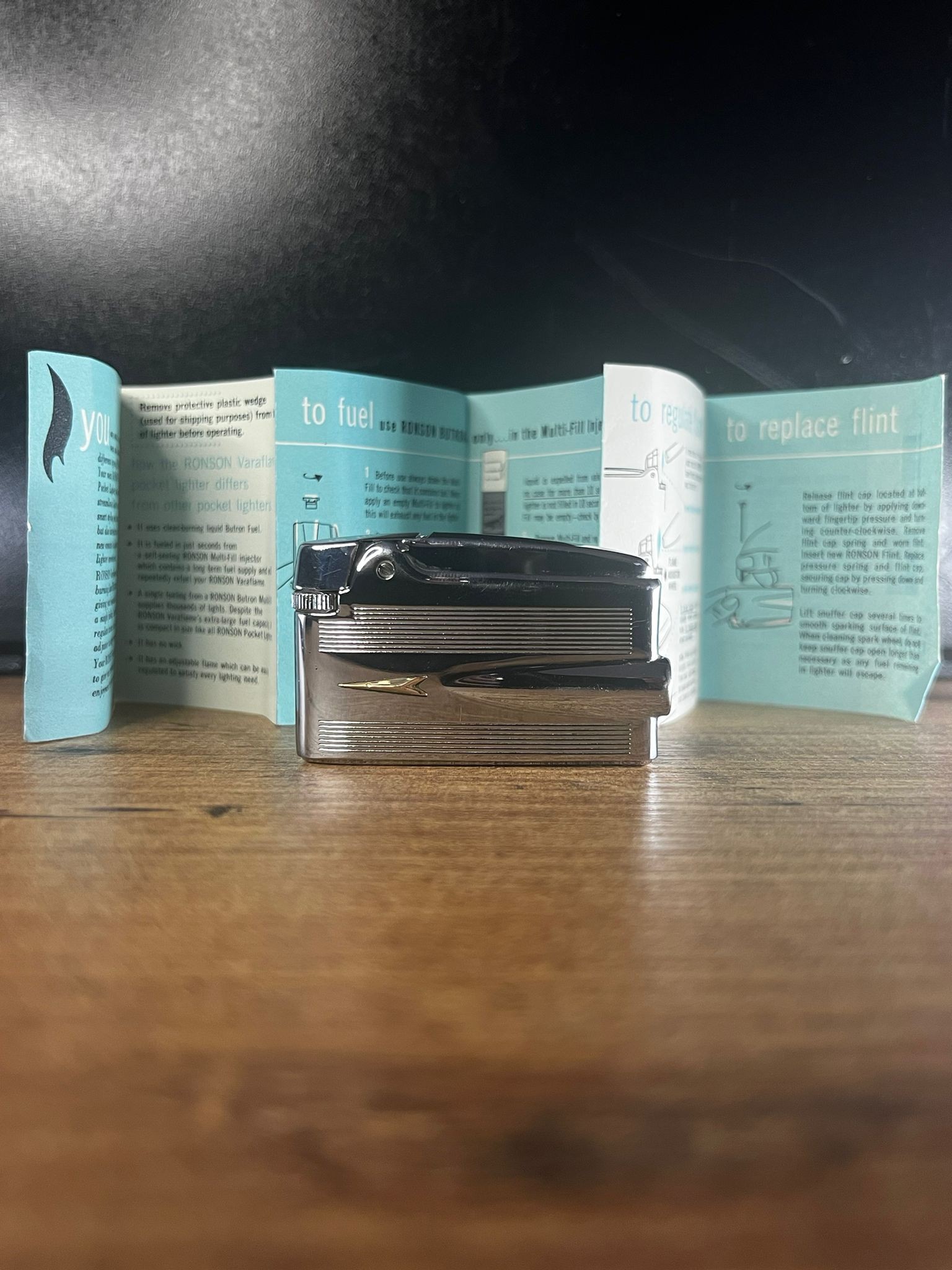  Jet Çağının İmzası Ronson Varaflame Pocket Lighter (USA) Antika çakmak