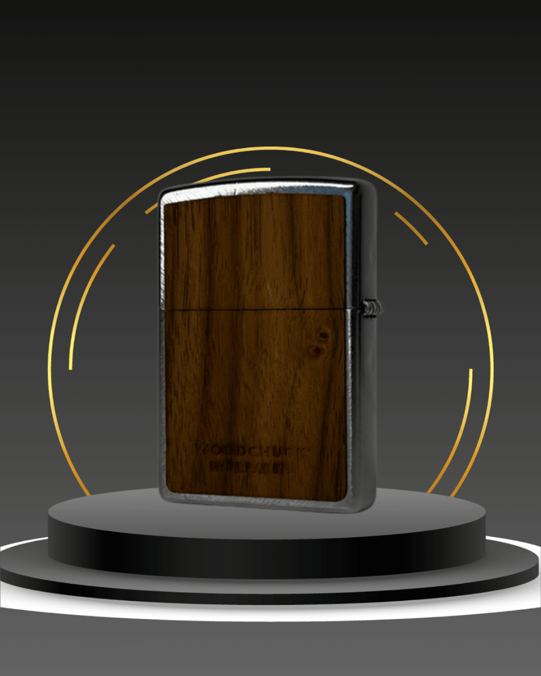 Zippo WOODCHUCK® x Zippo – Chevron Desen & Gerçek Ahşap zippo çakmak