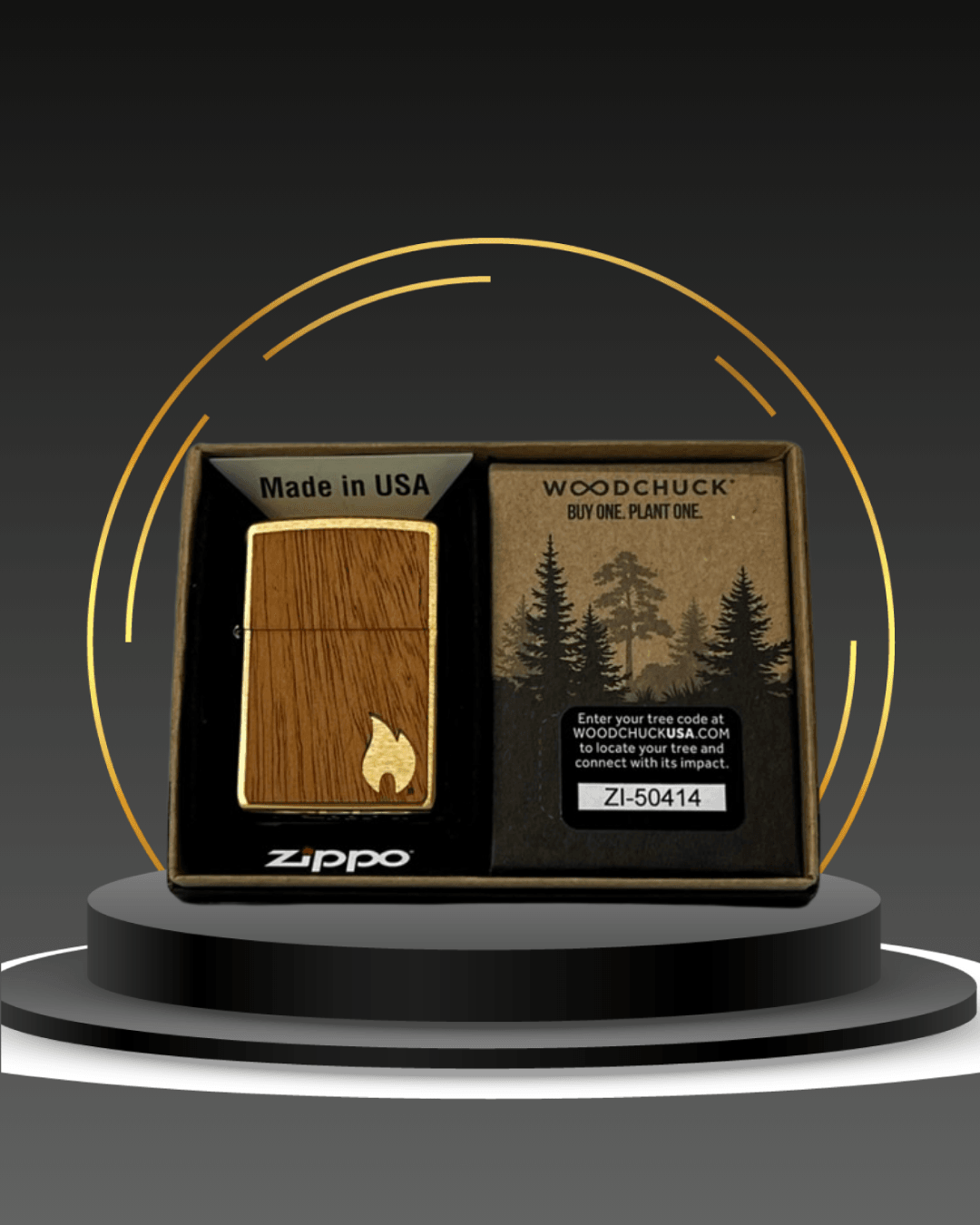 Zippo WOODCHUCK® x Zippo – Gerçek Ahşap & Altın Kaplama Zippo Çakmak main variant image