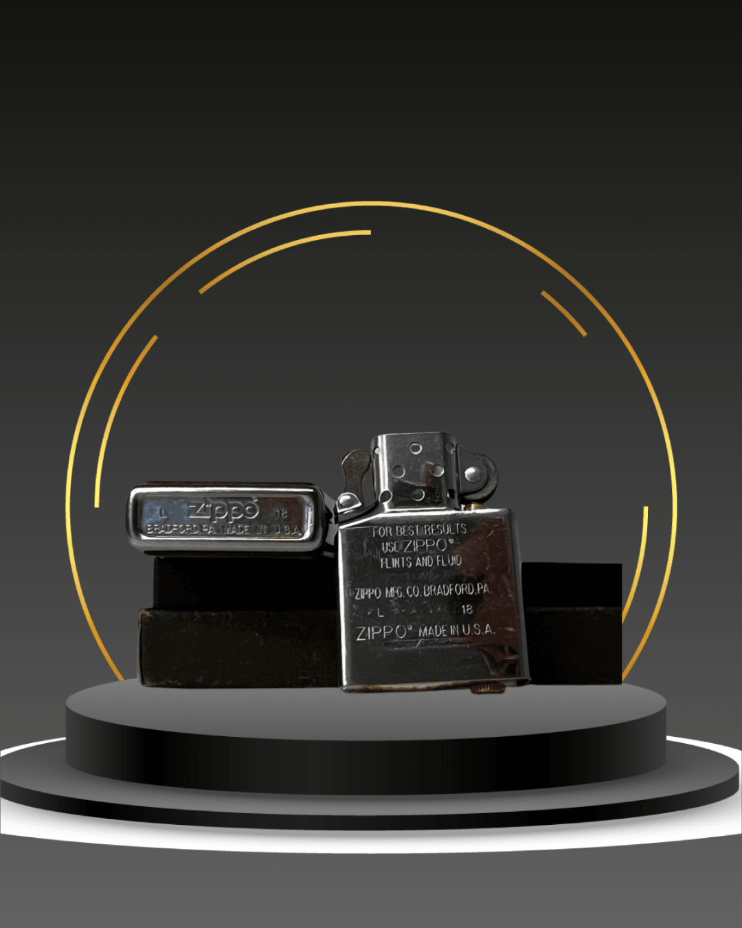 Zippo WOODCHUCK® x Zippo – Chevron Desen & Gerçek Ahşap zippo çakmak