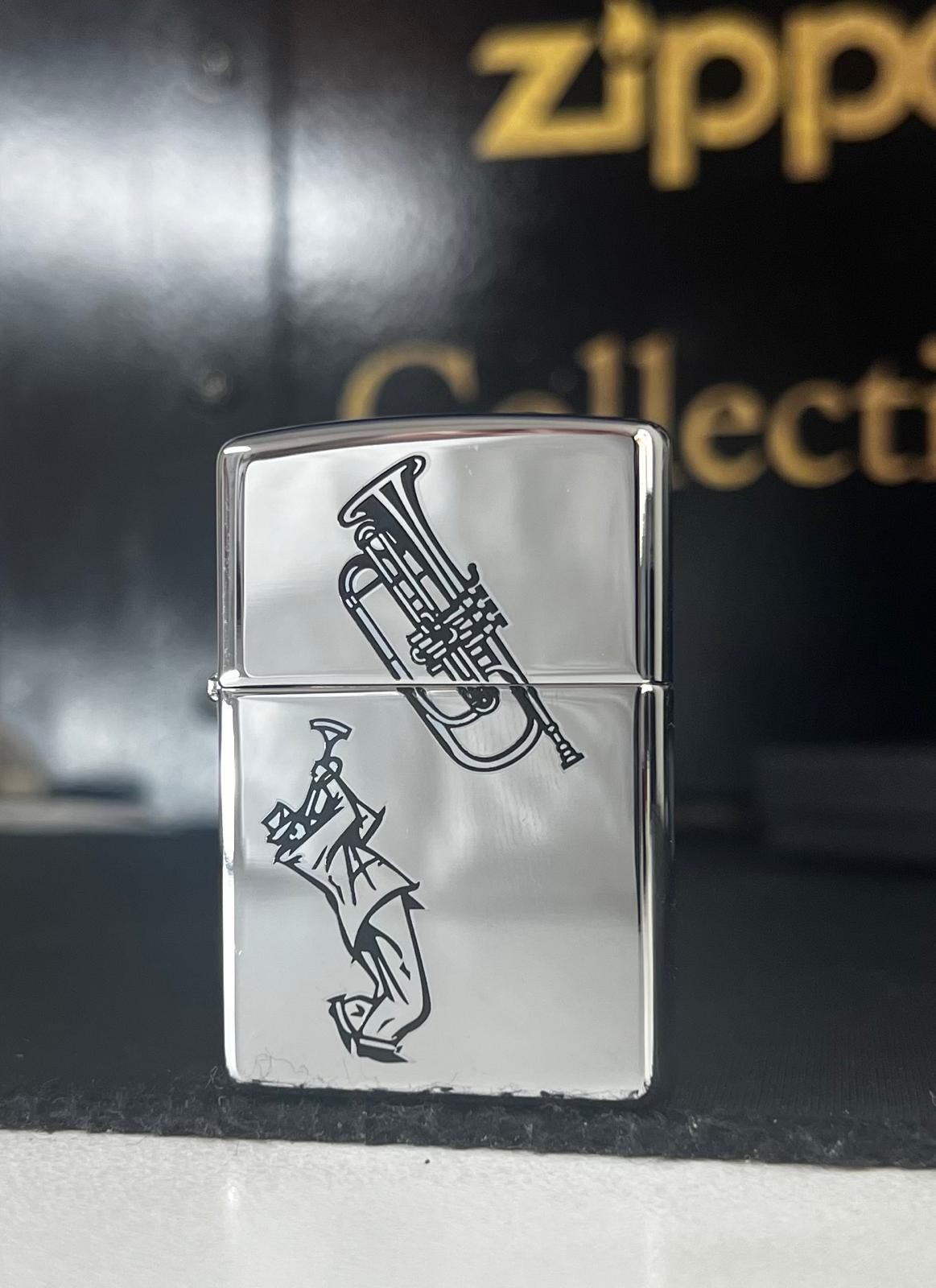 Trompetin Sesiyle Ateşlenen Sanat Zippo Çakmak main variant image