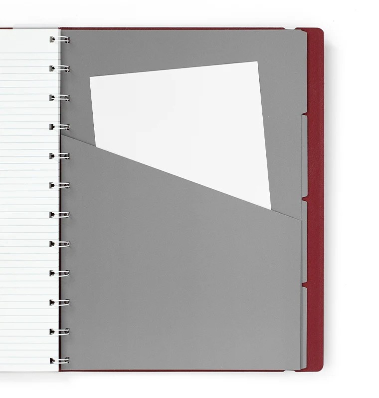 Filofax Notebook Contemporary A4 Boy Bordo (Burgundy) Defter