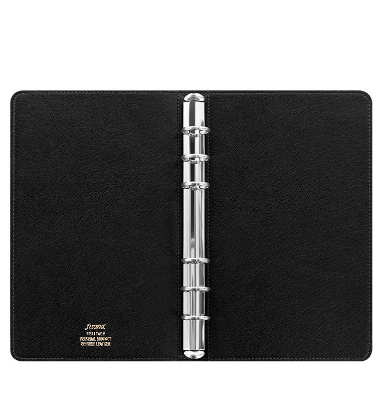 Filofax Heritage Personal Organiser Black