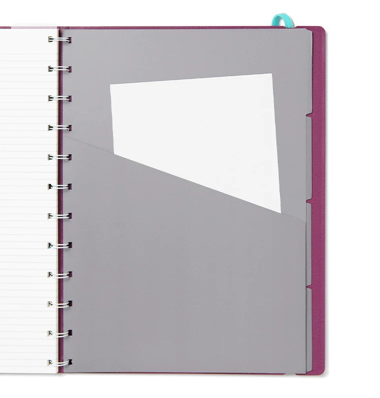 Filofax Notebook Contemporary A4 Boy Mor (Plum) Defter