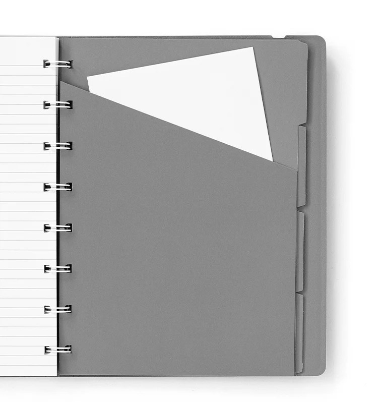 Filofax Contemporary A5 Boy Gri (Graphite) Defter