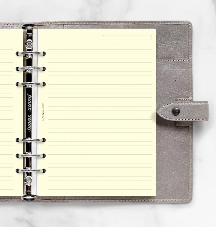 Filofax Organiser & Clipbook A5 Boy Çizgili Yedek Krem