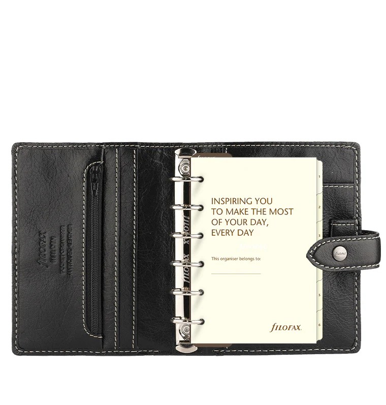 Filofax Malden Pocket Organiser Black