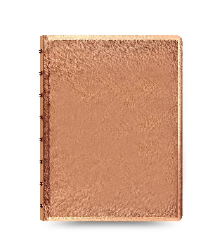 Filofax Notebook Saffiano Metallic A5 Boy Rose Gold Defter