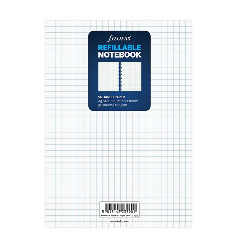 Filofax Notebook A5 Boy Kareli Kağıt Yedek