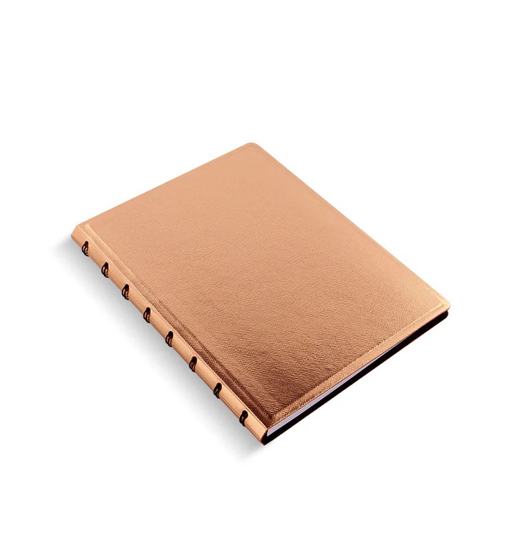 Filofax Notebook Saffiano Metallic A5 Boy Rose Gold Defter