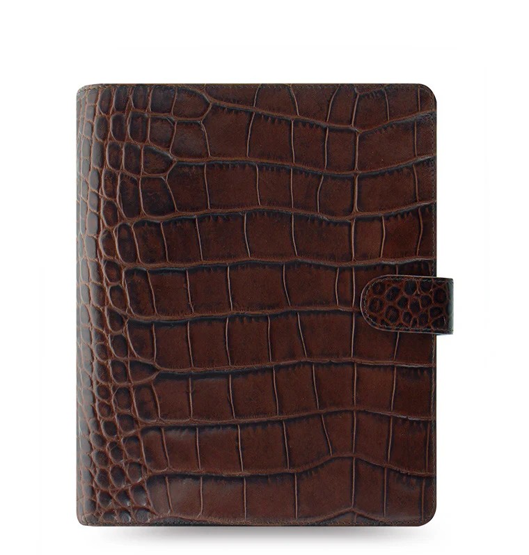 Filofax Croc A5 Organiser Chestnut 