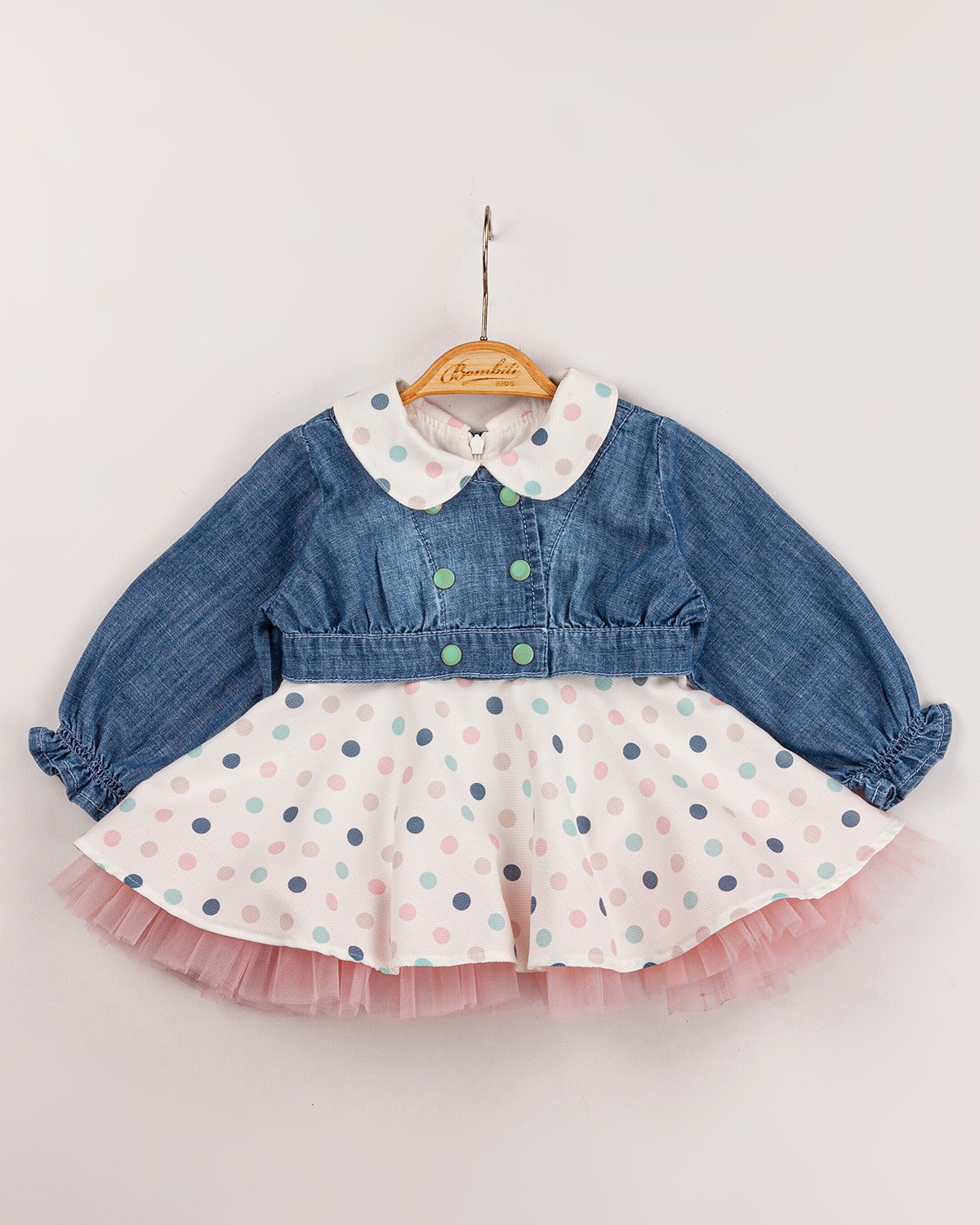 6598 - BOMBİLİ KIZ 09-24 Ay MARIE ELBİSE