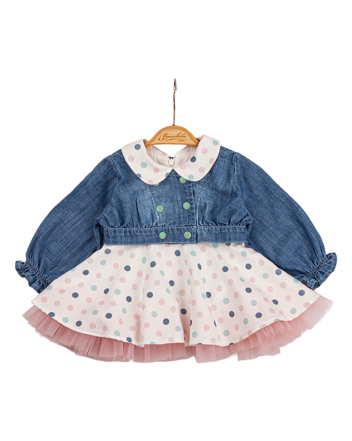 6598 - BOMBİLİ KIZ 09-24 Ay MARIE ELBİSE