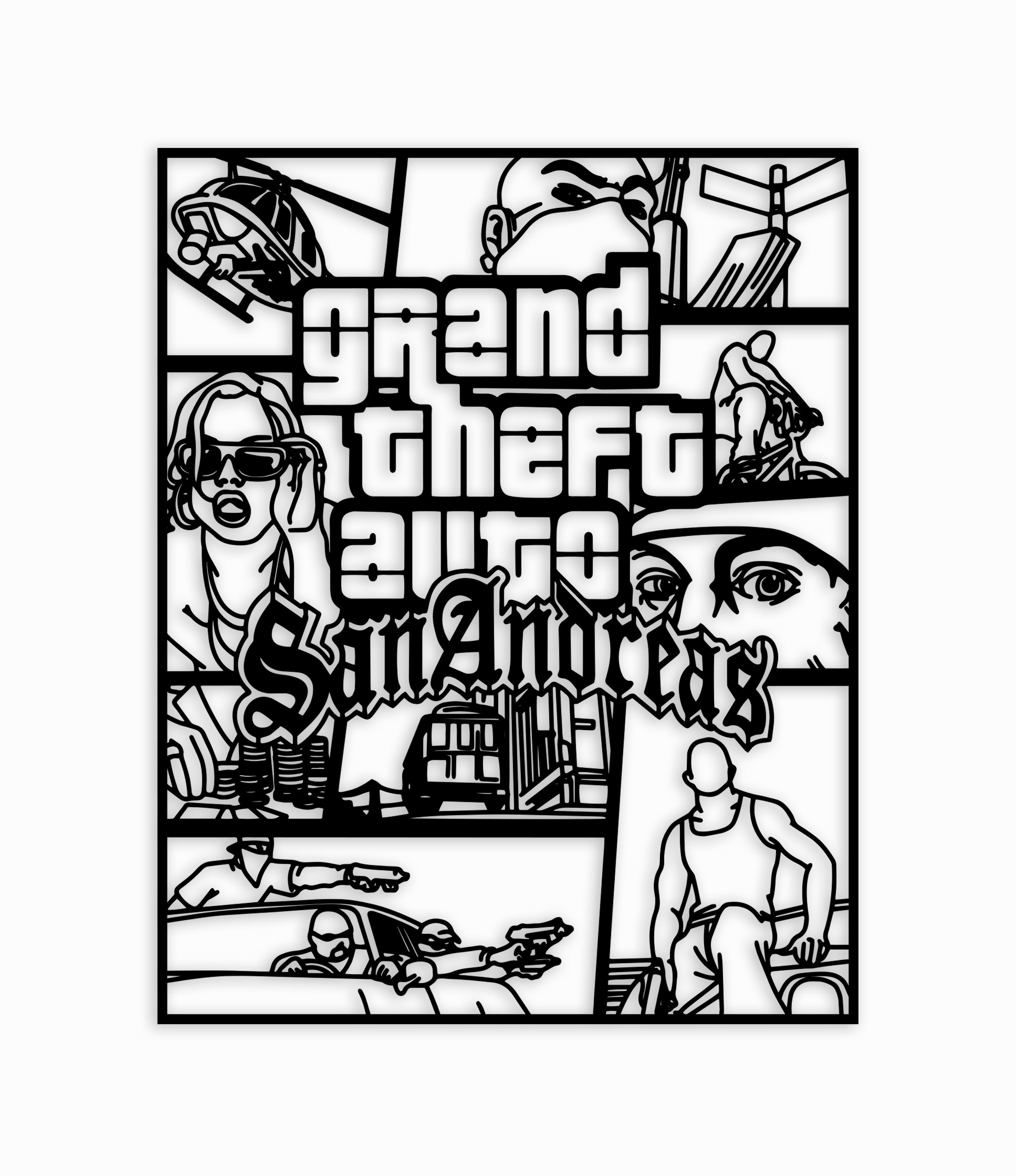 GTA San Andreas Metal Duvar Tablosu