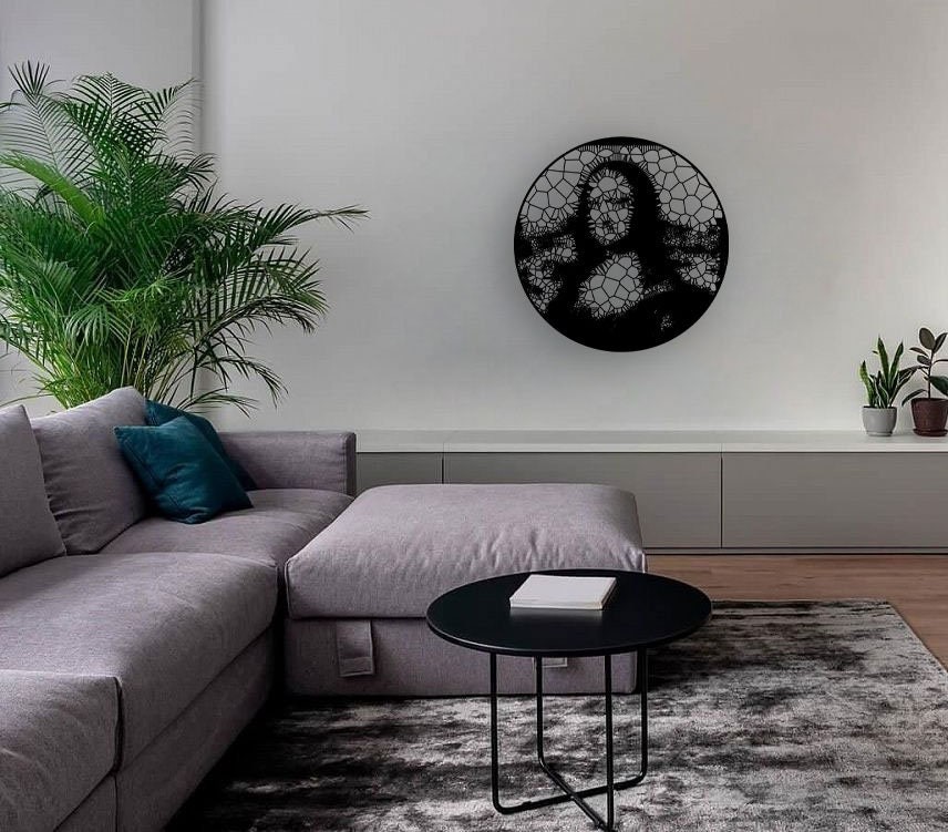 Kişiselleştirilebilir Yuvarlak Portre (Personalized Circle Portrait) Metal Duvar Tablosu