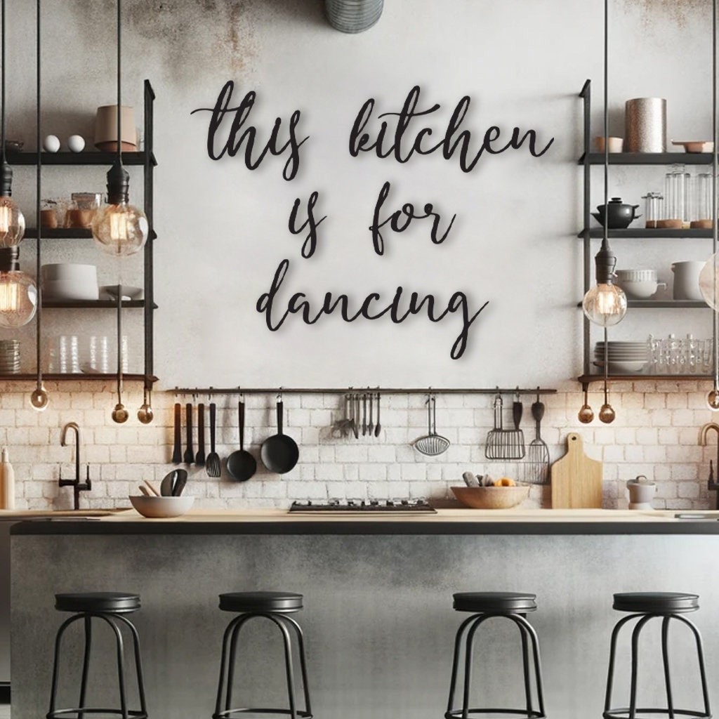 This Kitchen is for Dancing Metal Duvar Tablosu