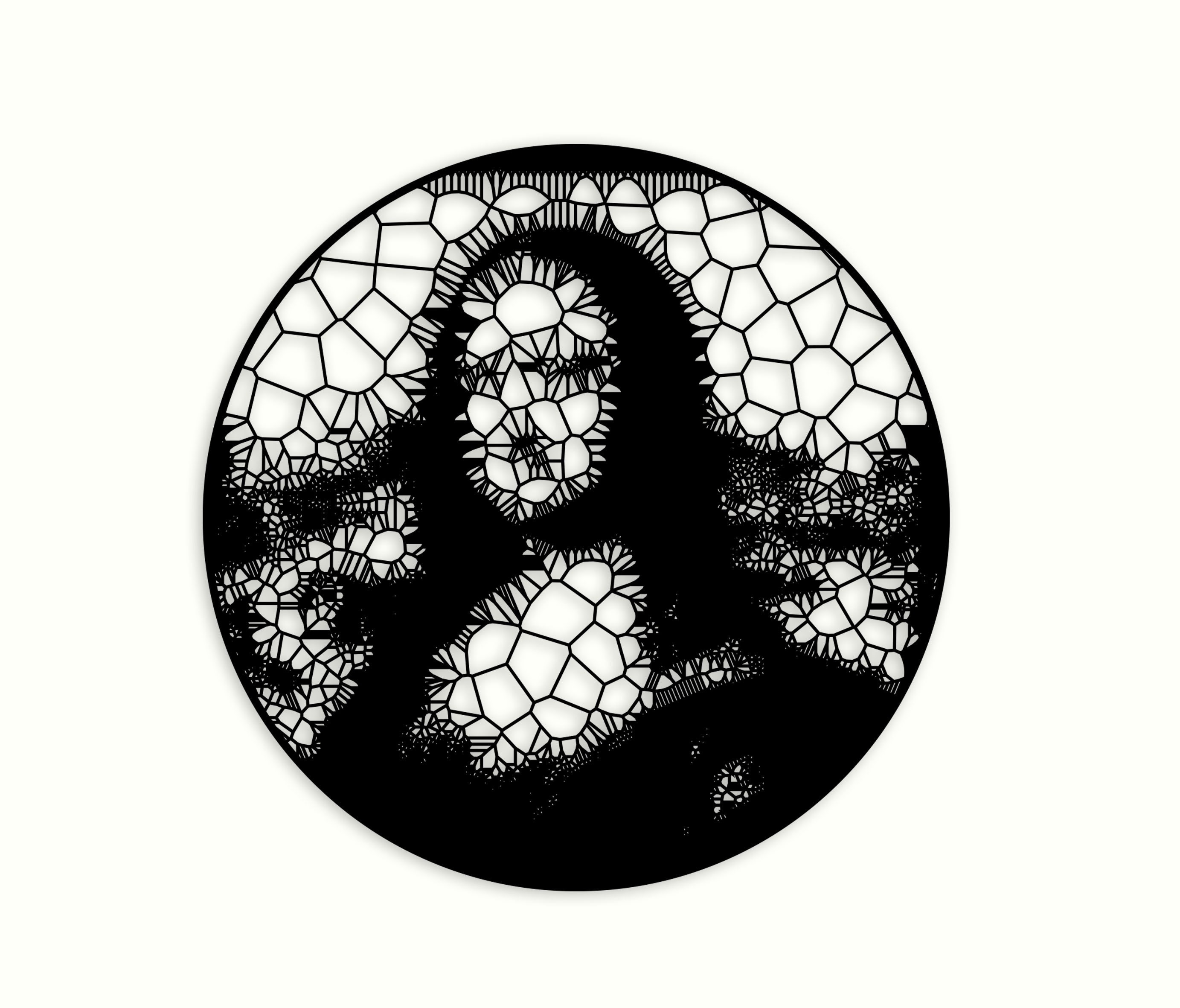 Kişiselleştirilebilir Yuvarlak Portre (Personalized Circle Portrait) Metal Duvar Tablosu