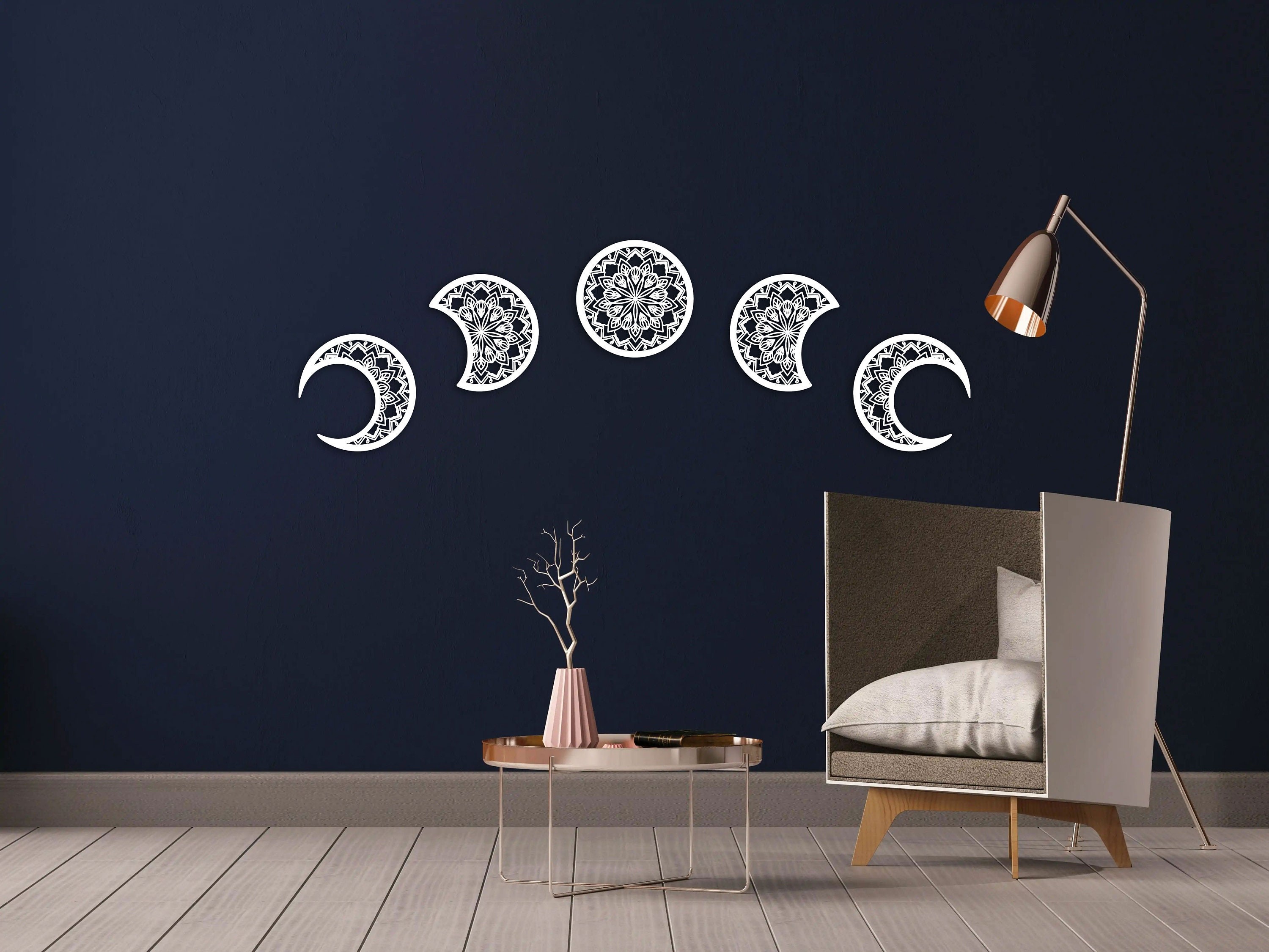 Ayın Evreleri (Moon Phases) Metal Duvar Tablosu