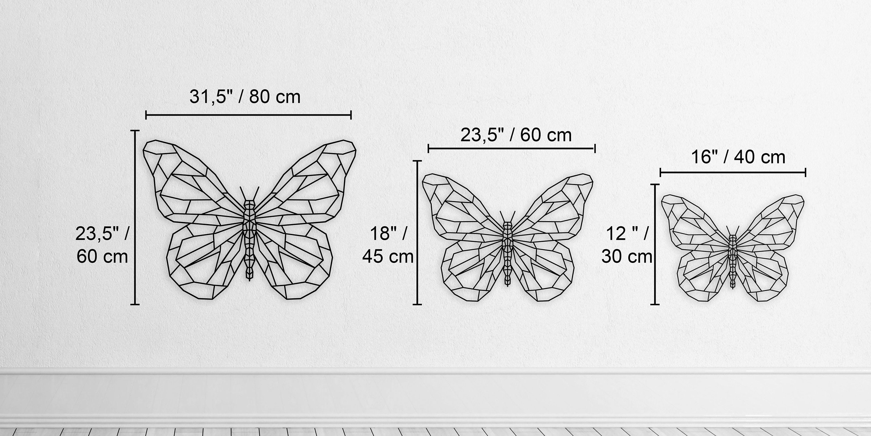 Kelebek (Butterfly) Metal Duvar Tablosu