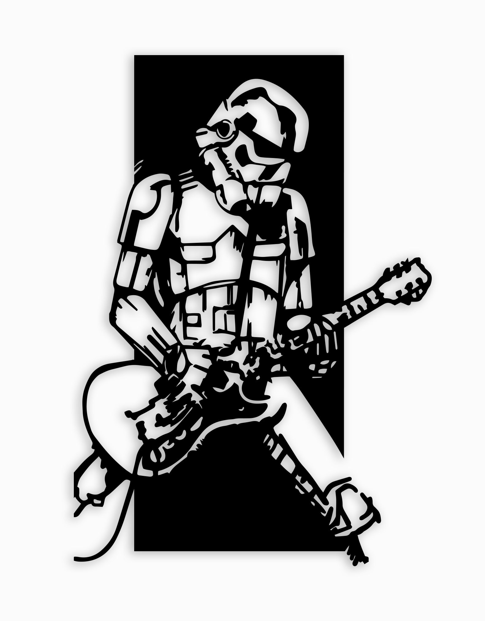 Star Wars Stormtrooper Rock Star Metal Duvar Tablosu