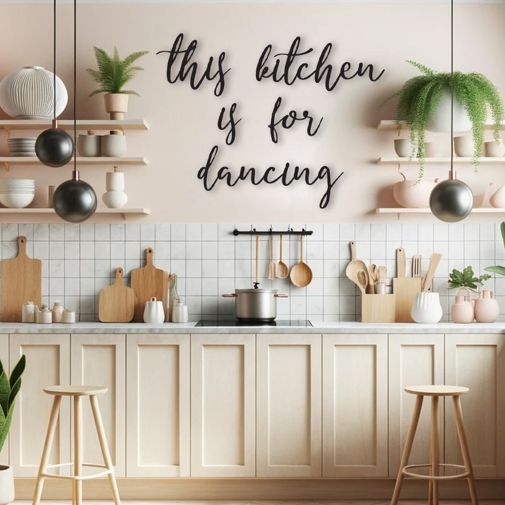 This Kitchen is for Dancing Metal Duvar Tablosu