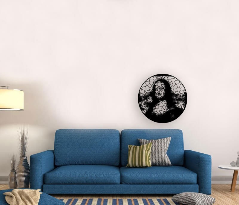 Kişiselleştirilebilir Yuvarlak Portre (Personalized Circle Portrait) Metal Duvar Tablosu