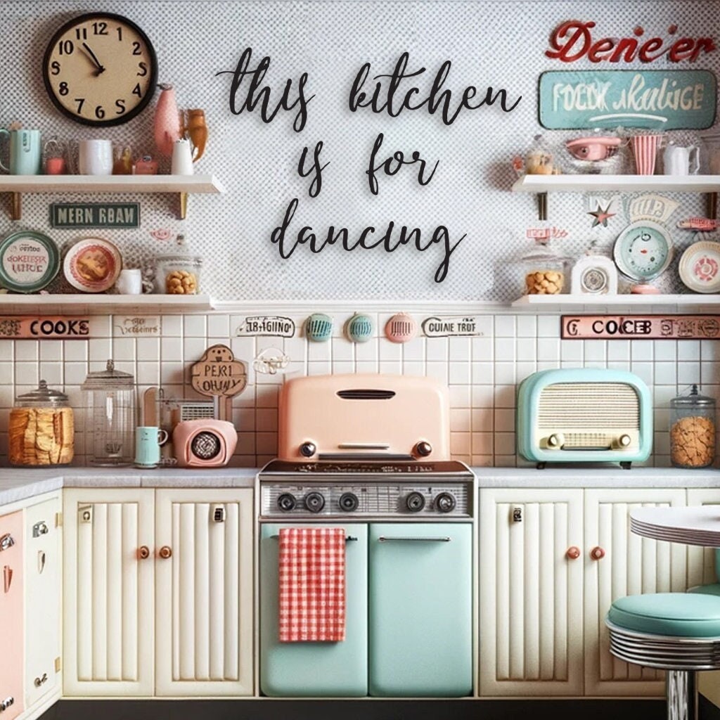 This Kitchen is for Dancing Metal Duvar Tablosu