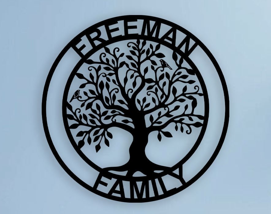 Kişiselleştirilebilir Aile Ağacı (Personalized Family Tree) Metal Duvar Tablosu