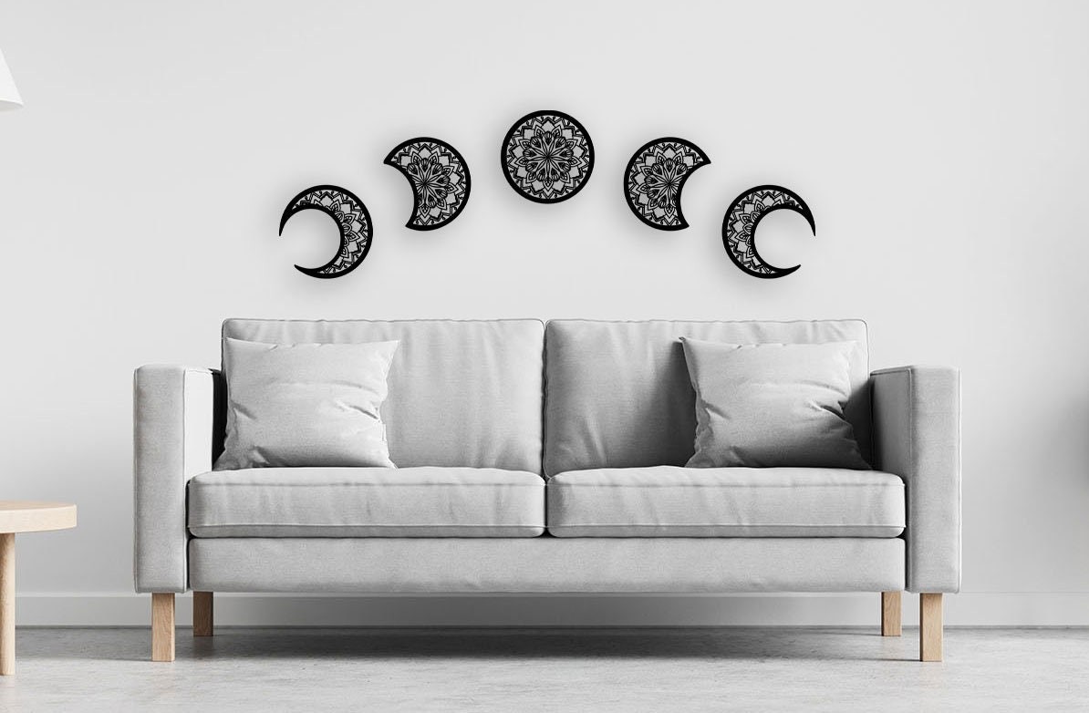 Ayın Evreleri (Moon Phases) Metal Duvar Tablosu