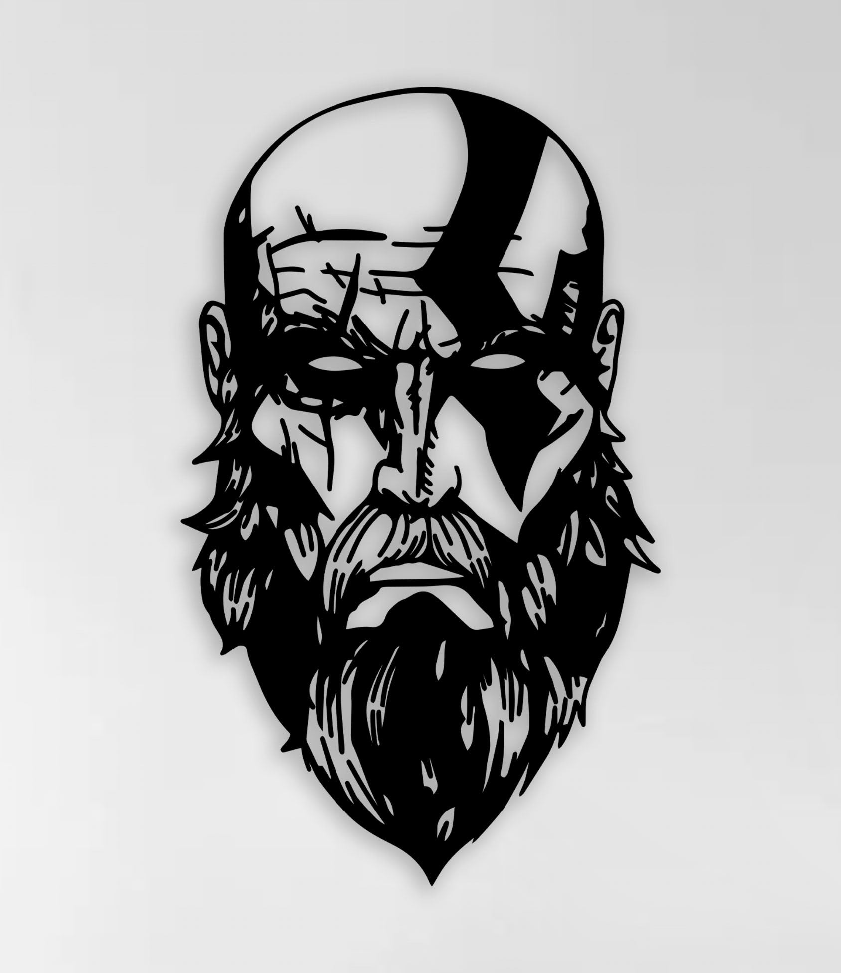 Kratos God of War Metal Duvar Tablosu