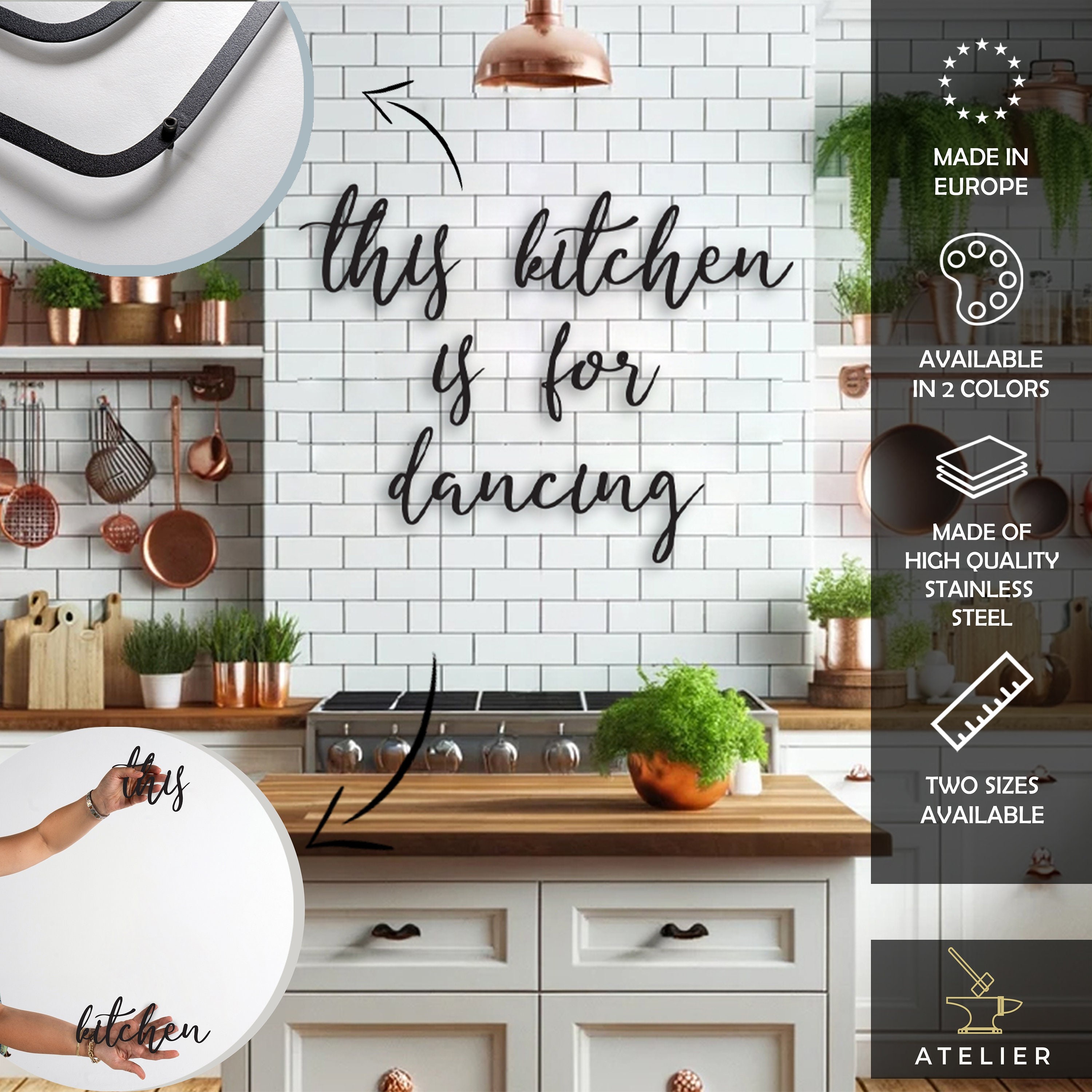 This Kitchen is for Dancing Metal Duvar Tablosu