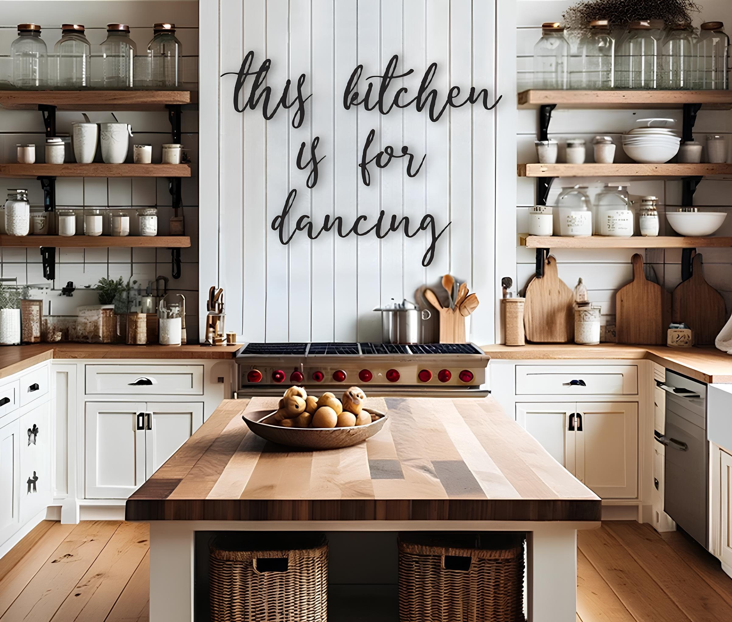 This Kitchen is for Dancing Metal Duvar Tablosu