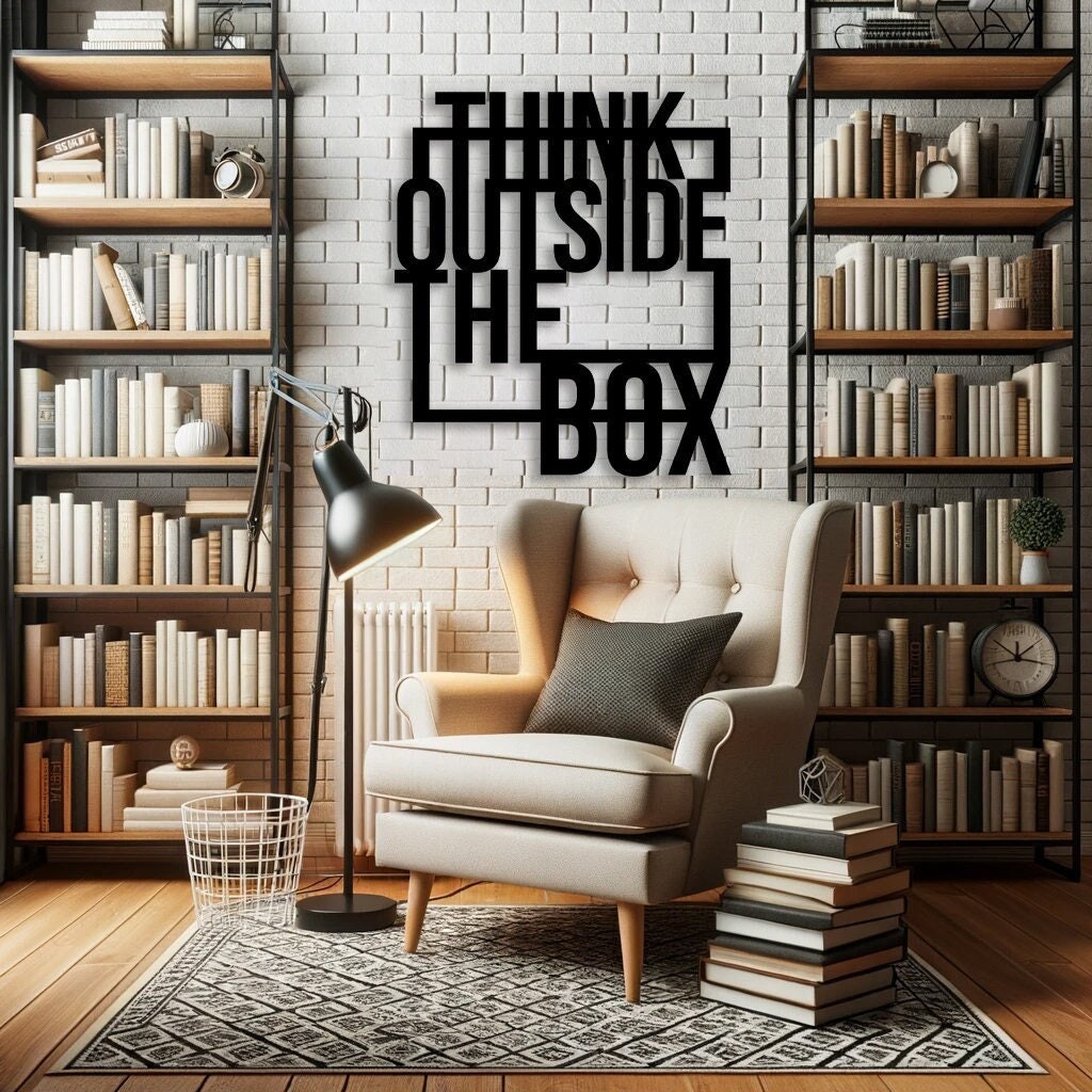 Think Outside Metal Duvar Tablosu