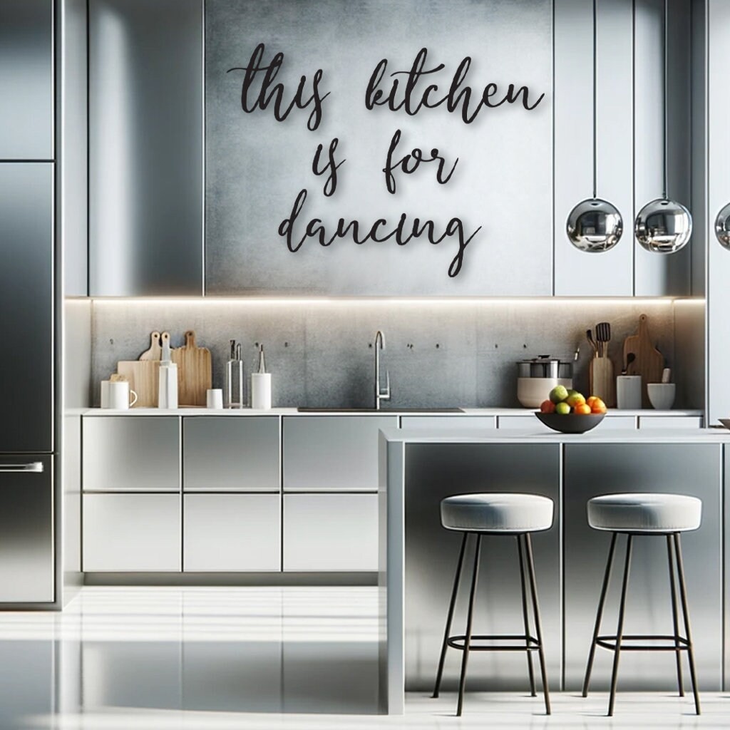 This Kitchen is for Dancing Metal Duvar Tablosu