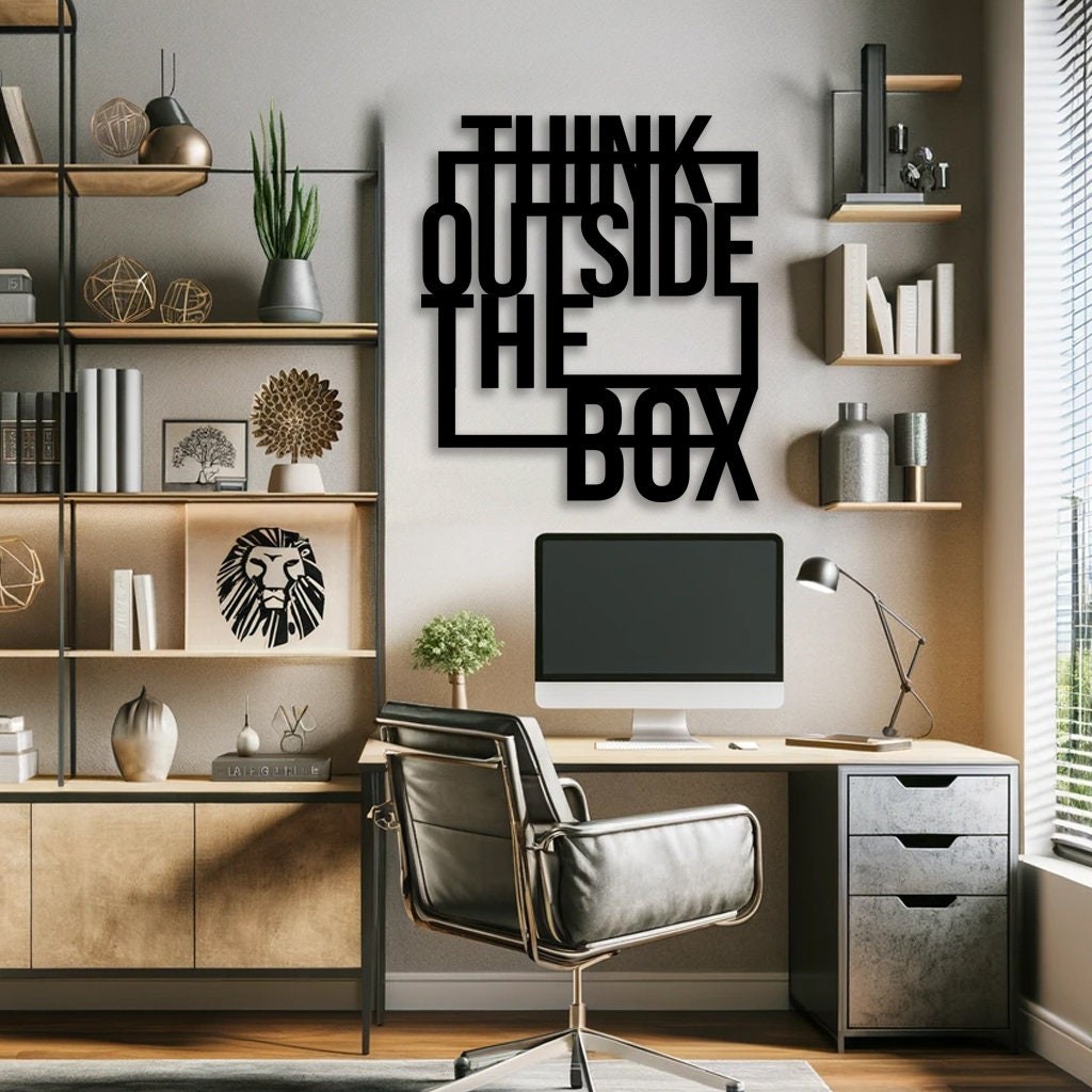 Think Outside Metal Duvar Tablosu