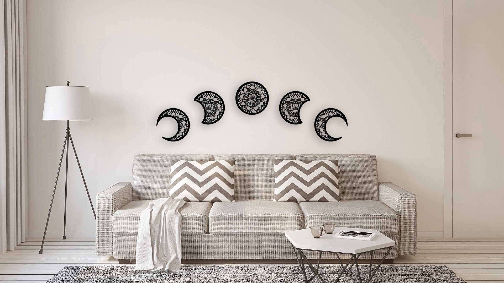 Ayın Evreleri (Moon Phases) Metal Duvar Tablosu